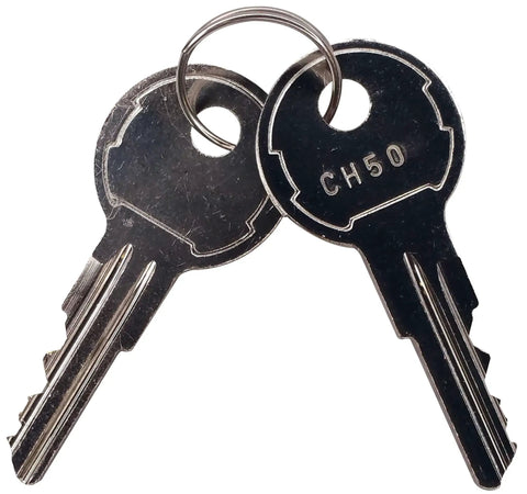 Two keys on a ring for Two Pack Keyed Alike Truck Tool Box Locks With Keys Replacement Lock Cylinders For Lift Up Paddle Latch