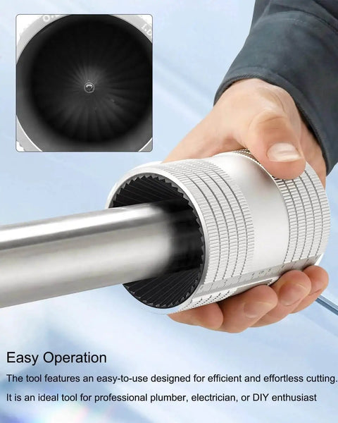 Handy Tube Deburring Tool For Quick Pipe Reaming And Beveling From One Quarter To One And A Quarter Inch Inner And Outer Cones With Forty Five Cutting Edges
