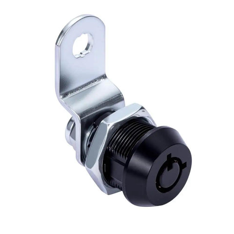 Toolbox Lock Tubular Cam Replacement Lock Hook Cam Keyed Alike Five Eighth Inch Black One Pack Durable Zinc Alloy Construction