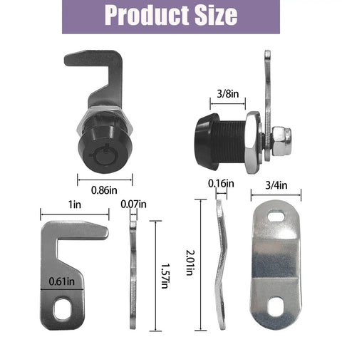 Secure toolboxes and drawers with this one pack of five eighth inch tubular cam locks in zinc alloy, keyed alike for convenience.