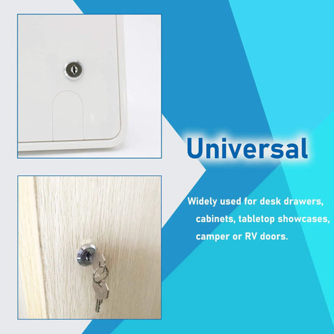 Image of Six-Pack Tubular Cam Locks With Keys Provide Keyed-Alike Security For RV Cabinets And Trailer Doors shown installed on cabinets