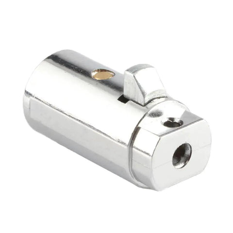 Close-up of silver Tubular Vending Machine Lock With Key For Soda And Snack And Candy And Gumball Machines Universal Fit All Keys Alike