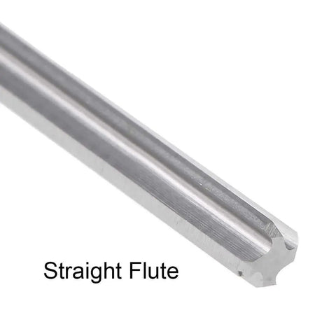 Side view of Rock Solid 3mm Tungsten Carbide Chucking Reamer For Lathe Machine With 4 Flutes And H7 Precision, showing straight flute design.