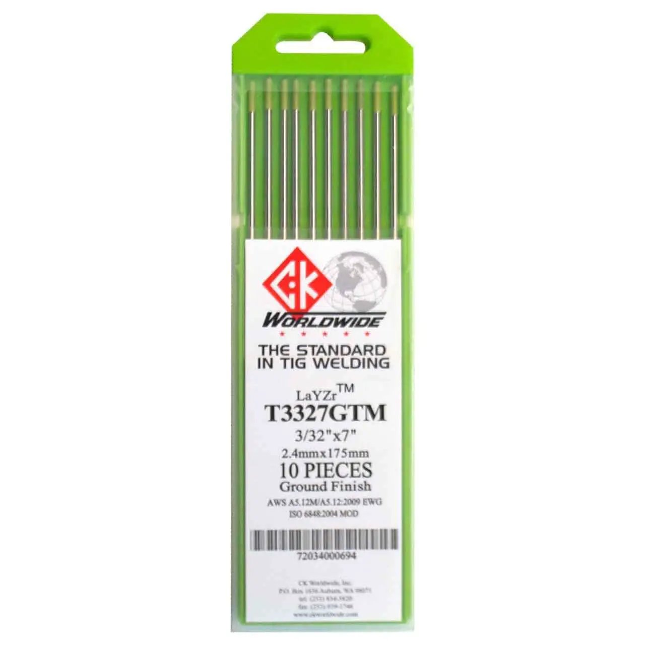 Layzr Chartreuse EWG LaYZr Tungsten Electrode Three &n...