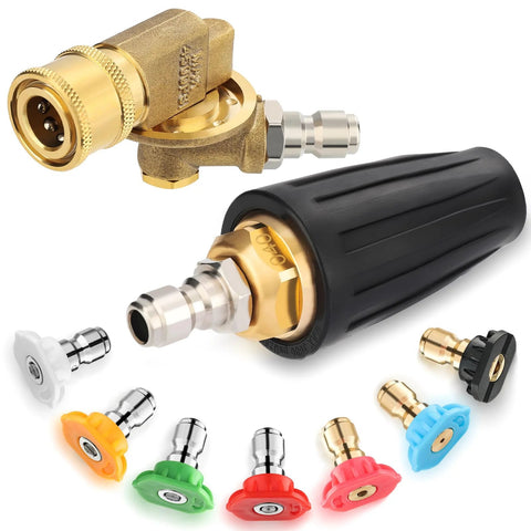 Amazon Twinkle Star pressure washer turbo nozzle kit with 7 spray nozzles, 4000 PSI, 1/4 inch quick-connect, black handle