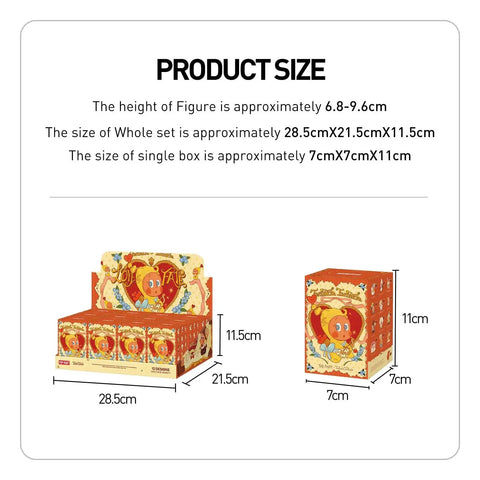 Twinkle Twinkle Crush On You Series Blind Box Figure display showing one random character dimensions for home decor and gifts