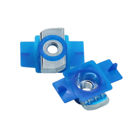 Strut Channel Nuts With Twist Tab Hundred Pack Three Eighths By Sixteen Thread Zinc Electroplated For Use With Unistrut Channels