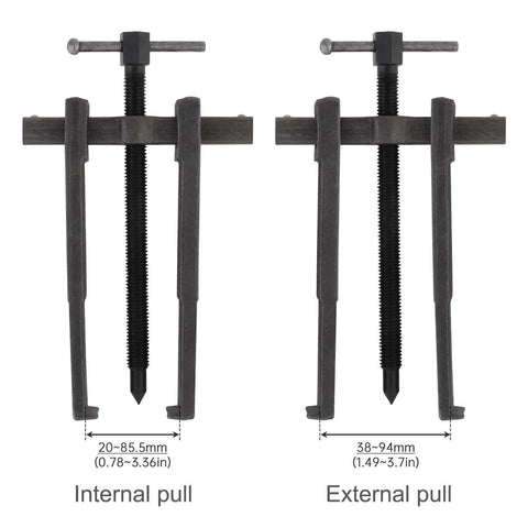 Two Jaws Bearing Puller/Remover, Adjustable Two Jaw Puller Tool for internal and external pulls, carbon steel design, 8 inch