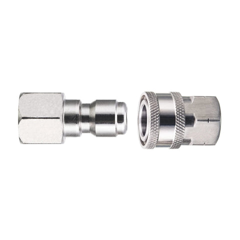 RIDGE WASHER pressure washer 1/4 in quick-connect plug to female NPT couplers, 5000 PSI, 2-pack