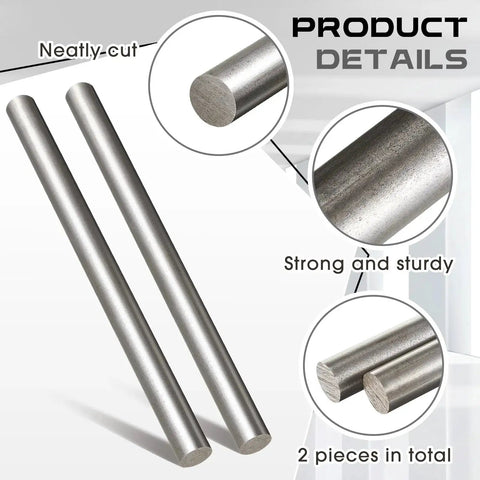 Two Pack 12 Inch Long 0.625 Inch Diameter 1018 Carbon Steel Round Rods, Cold Rolled, Unpolished Finish for Shafts