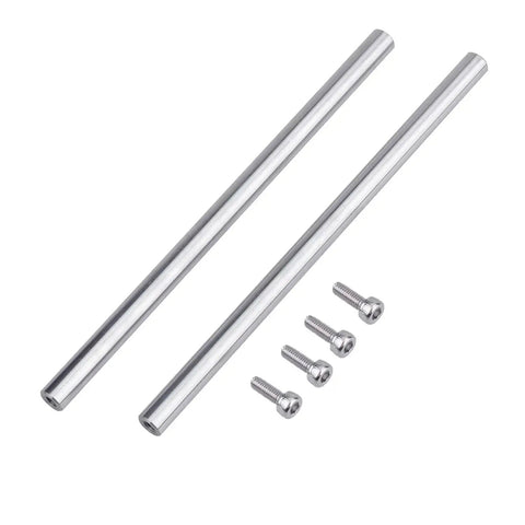 Two Pack 8mm By 350mm Linear Motion Rod Shafts With End Hollow Ends And 4mm Inner Holes Includes M4 Screws For CNC Machines And 3D Printers