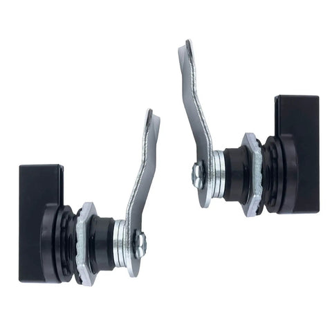 Two Pack Thumb Operated Offset Cam Locks, Durable Zinc Alloy, Wear And Corrosion Resistant, 23mm Thread And 59mm Latch, side view
