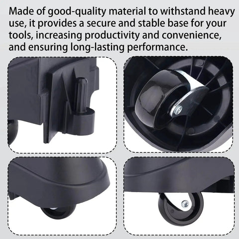 Close-up of Two Piece Foot Caster Wheel Kit For 6 Gallon And 16 Gallon Wet Dry Vacuum Cleaners Including 12388 And 12293 Casters