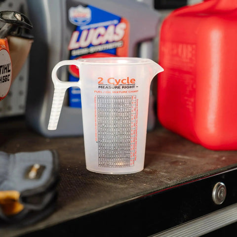 Two Stroke Oil Measuring Cup 16 Oz Mixing Pitcher With 15 In 1 Ratio Conversion Chart