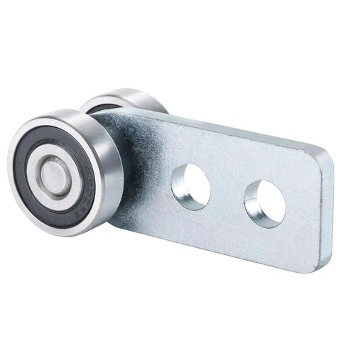 Two Wheel Strut Channel Trolley Rollers For Use With 1 And 5 Eighths Inch Wide And Taller Strut Channel Heavy Duty Rubber Sealed Bearing Trolley Assembly High Load Capacity Up To 810 Lbs At 400 RPM And 3245 Lb Ultimate Break Strength, close-up view