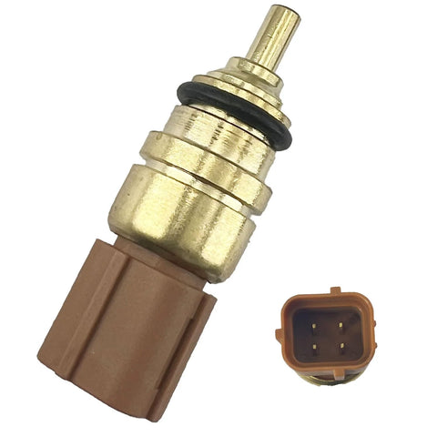 FainWan coolant temperature sensor with brass body and brown 4-pin connector, side view