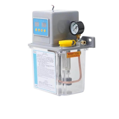 Beefed Up High Power Gear Oil Pump For Automatic Mechanical Lubrication Systems 1 Pack TZ170 Series with gauge and clear tank