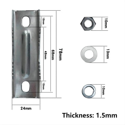 Dimensions of Heavy Duty Pipe Clamp U Bolt Assembly for Outdoor Antenna Mounts Zinc Plated Steel Weather Resistant