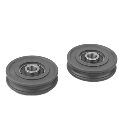 Two 4Pcs U Groove Pulley Wheel U-Groove Roller Guide Pulley Rolling Bearing Roller Wheel 8x45x11.5mm for Bicycle Accessories