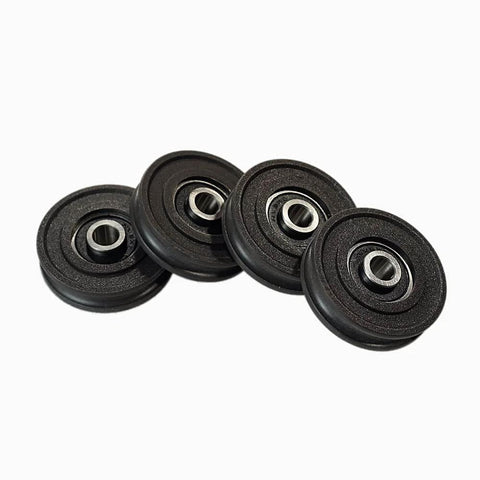 4Pcs U Groove Pulley Wheel U-Groove Roller Guide Pulley Rolling Bearing Roller Wheel 8x45x11.5mm for Bicycle Accessories Pulleys Equipment