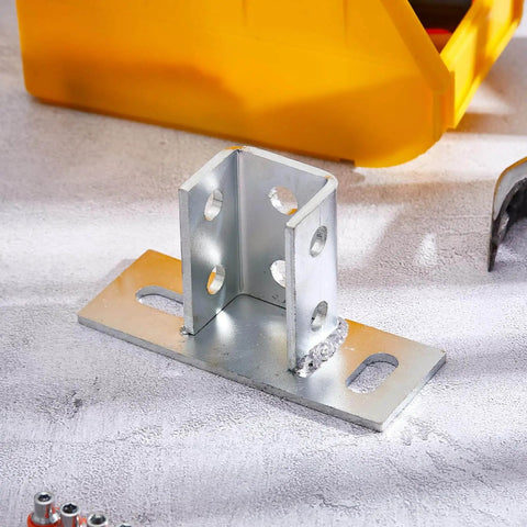 Eight Pack U Post Base Mounts For One Five Eighths Inch Square Single Channel Carbon Steel Q235B Fence Post Bases