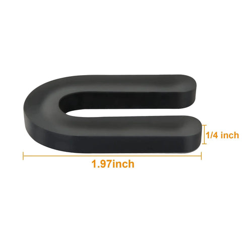 Image of black U-shape shim from 200 Pieces One Quarter Inch Horseshoe Tile Spacers U Shape Plastic Shims Structural Reusable Durable Set