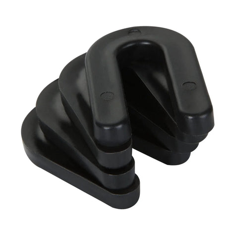 200 Pieces One Quarter Inch Horseshoe Tile Spacers U Shape Plastic Shims in a stack, ideal for grout lines and lippage control.