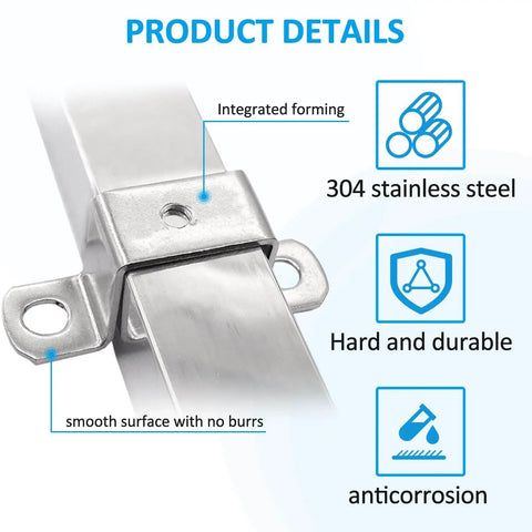 Durable 304 stainless steel U shaped connector brackets deliver strong rust resistant mounting for strut channels close-up