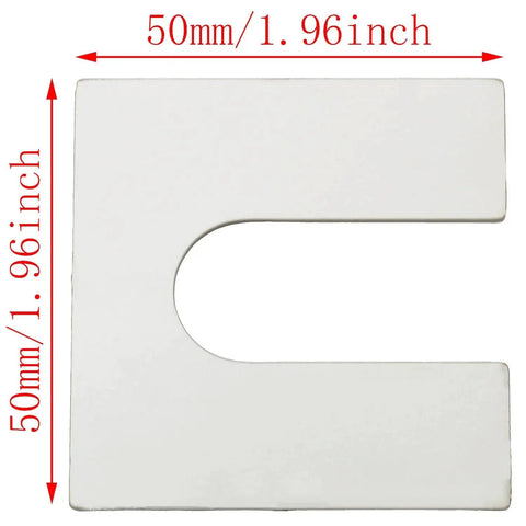 8 Pack 304 Stainless Steel U Shaped Adjustment Shims 50X50X2MM Slotted Horseshoe Washers For Mechanical Leveling Gap Spacers