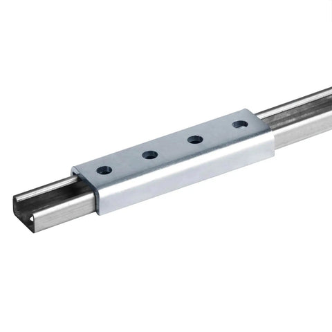 Two Pack U Shaped Strut Channel Splice Brackets External Couplers For Thirteen Sixteenth Inch Strut Channel 3 Gauge Steel Electrogalvanized Finish