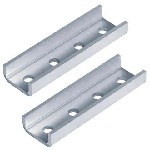 Two Pack U Shaped Strut Channel Splice Brackets External Couplers For Thirteen Sixteenth Inch Strut Channel 3 Gauge Steel Electrogalvanized Finish