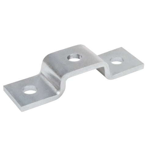 Six Pack U Strut Channel Brackets Three Hole U Shaped Fitting For Thirteen Sixteenth Inch Height And One And Five Eighths Inch Wide Channel Carbon Steel Q235B Hot Dip Galvanized For Easy Channel Mounting Seven Thirty Seconds Inch Thick Length, close-up view