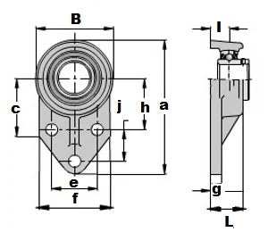 UCFB207 Bearing 35mmThree bolt Flanged Mounted Bearing