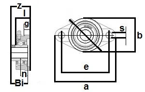 UCNFL201-8 1/2" Bearing Flanged Housing 2-Bolt Mounted Bearing