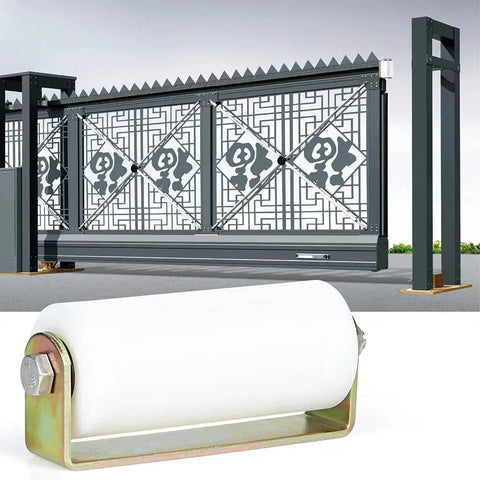 2 Pack 6 Inch UHMW Nylon Gate Roller With C Bracket For Sliding Gates Post Welded Assembly Durable Gate Guide Wheel