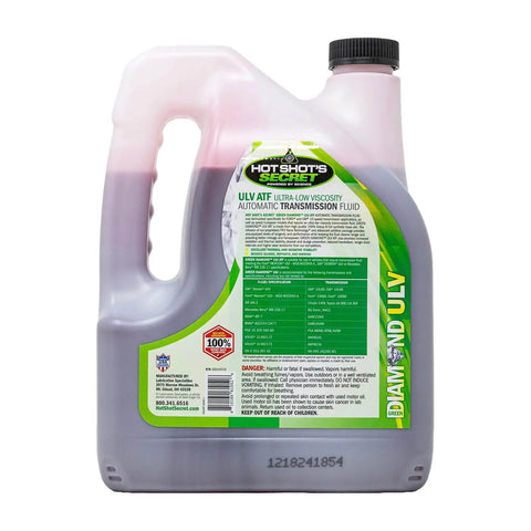 Green Diamond Ultra Low Viscosity ATF Fluid For Ford And GM 10 Speed Transmissions bottle front view with label details