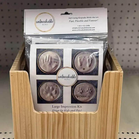 Unbreakable Bond Impression Kit No Bake Two Part Molding Putty With Gold Display Tin Self Curing Keepsake Molds in store display