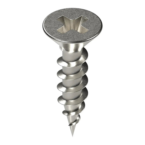 Close-up of a steel screw included in Blum Tandem Plus Blumotion Concealed Undermount Drawer Runner Kit, highlighting its spiral threads.