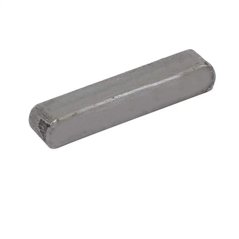 Undersized Tolerance 22mm by 4mm by 4mm Key Stock in Gray Carbon Steel with smooth edges, ideal for loose keyways and DIY projects.