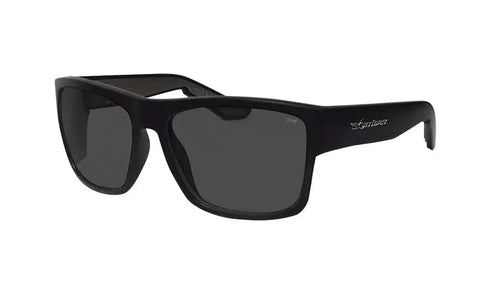 Unisex Safety Glasses With Matte Black Frame And Removable Side Shields Z87 featuring smoke lens