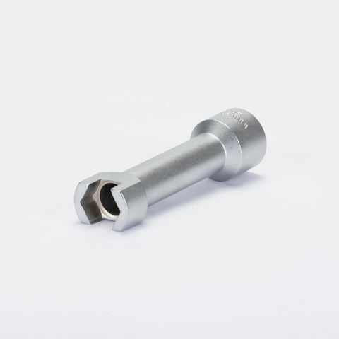 Durable zinc plated Unistrut socket with a 1/2 inch drive fits 1-5/8, 2-7/16, and 3-1/4 inch channels, steel material.