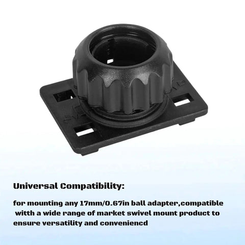 Close-up of 4 Pack Replacement Tightening Nuts With Button Lock For 17mm Ball Joint Mount Socket on a black base, for car mounts.