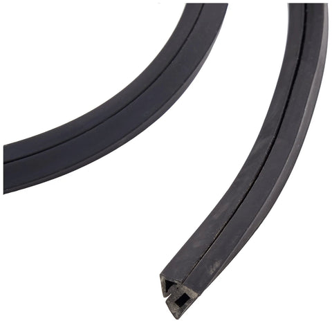 Paxanpax PCK661 oven door gasket seal, black silicone rubber, 3-sided profile close-up.