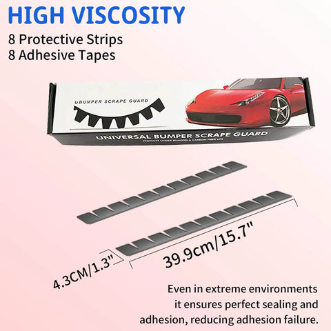DIY Front Bumper Protector Kit With Preinstalled Tape Universal Bumper Guard For Lowered Cars Anti Scratch Shield shown with packaging