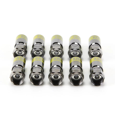 Ten Klein Tools VDV812-606 F-Connectors for RG6/6Q coax, universal compression, male, 10-pack