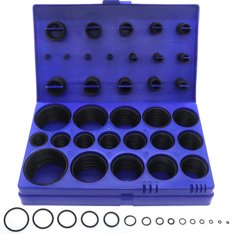 Universal O-Ring Kit With 32 Standard USA Sizes, 407-Piece Buna-N 70A NBR Rubber Seals For Faucet, Plumbing And Automotive Repairs