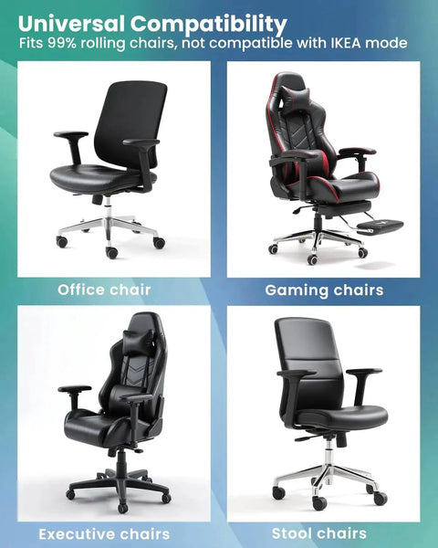 Four office chair types compatible with Heavy Duty Adjustable Office Chair Hydraulic Cylinder Replacement Supports Up To 1000 Pounds