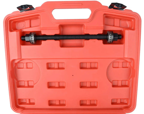 27 Piece Universal Press And Pull Sleeve Kit For Bearing Removal And Installation Tool Set in orange plastic storage case