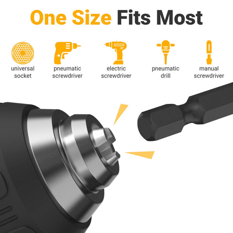 Impact Socket Adapter Set For Drill And Ratchet Kit With One Quarter Inch, Three Eighths Inch, One Half Inch Drives compatible with tools