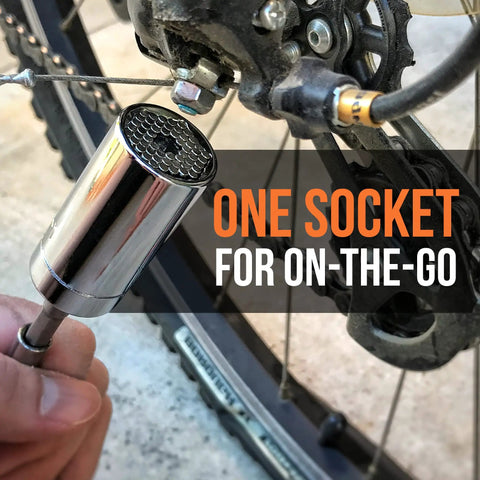 Must Have Universal Socket Wrench Set With Self Adjusting Gator Grip 7 To 19mm, 54 Spring Loaded Rods, Power Drill Adapter Included, Cool Gadget Gift For Men Dad Husband Valentines Day Birthday